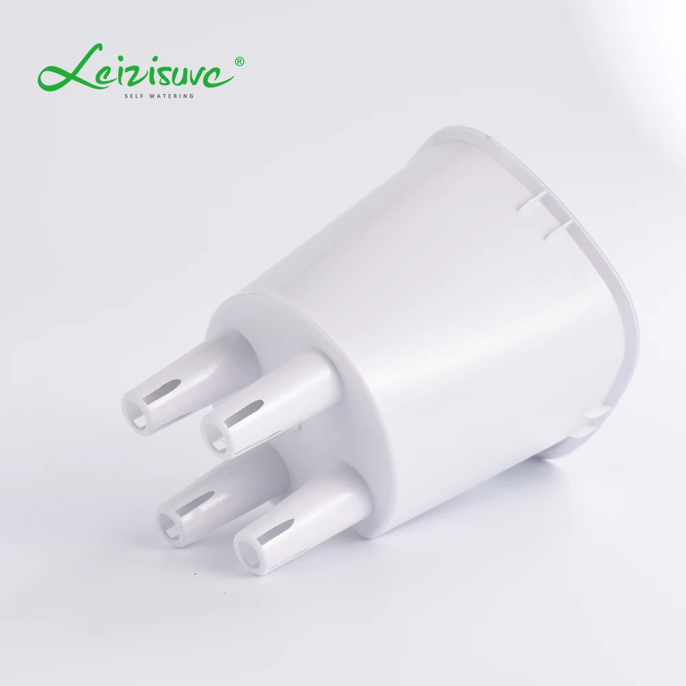 Leizisure Whosale Self Watering  Plant Pot Cheap Plastic Mini Square Ceramic Herb Orchid Planter Flowerpots