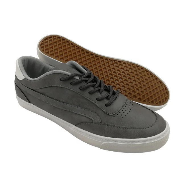 custom men rubber sneakers casual shoes with pu upper