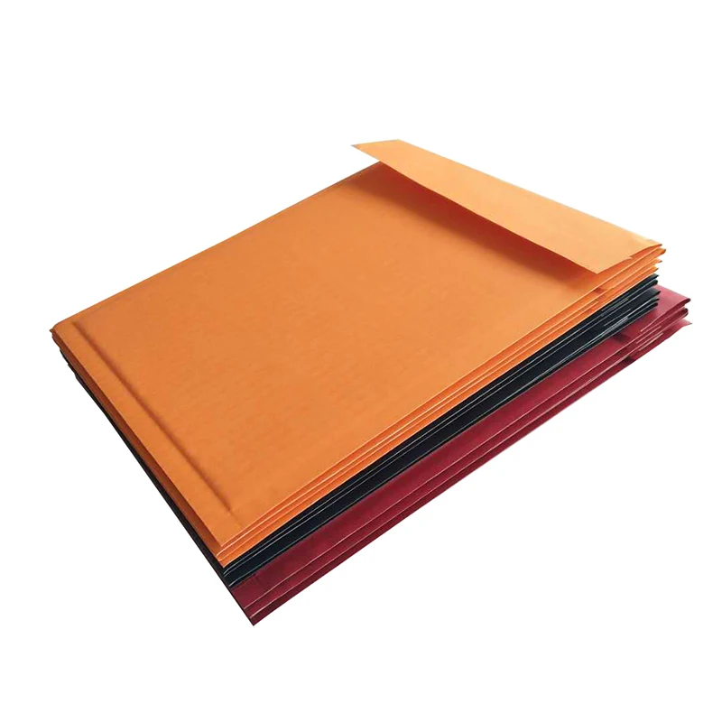 Biodegradable&compostable  Mailer 100% Paper surface Red kraft Paper inner Padded corrugated paper envelopes