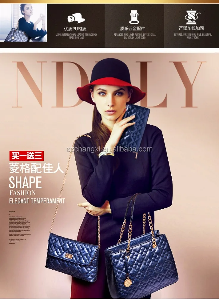 Handbag Manufacturers/Bag Women Trend 2016 Handbag leather bag buy 1 get 4