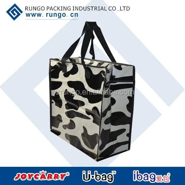 Многоразовая сумка для покупок из полипропилена на молнии большие сумки-тоут