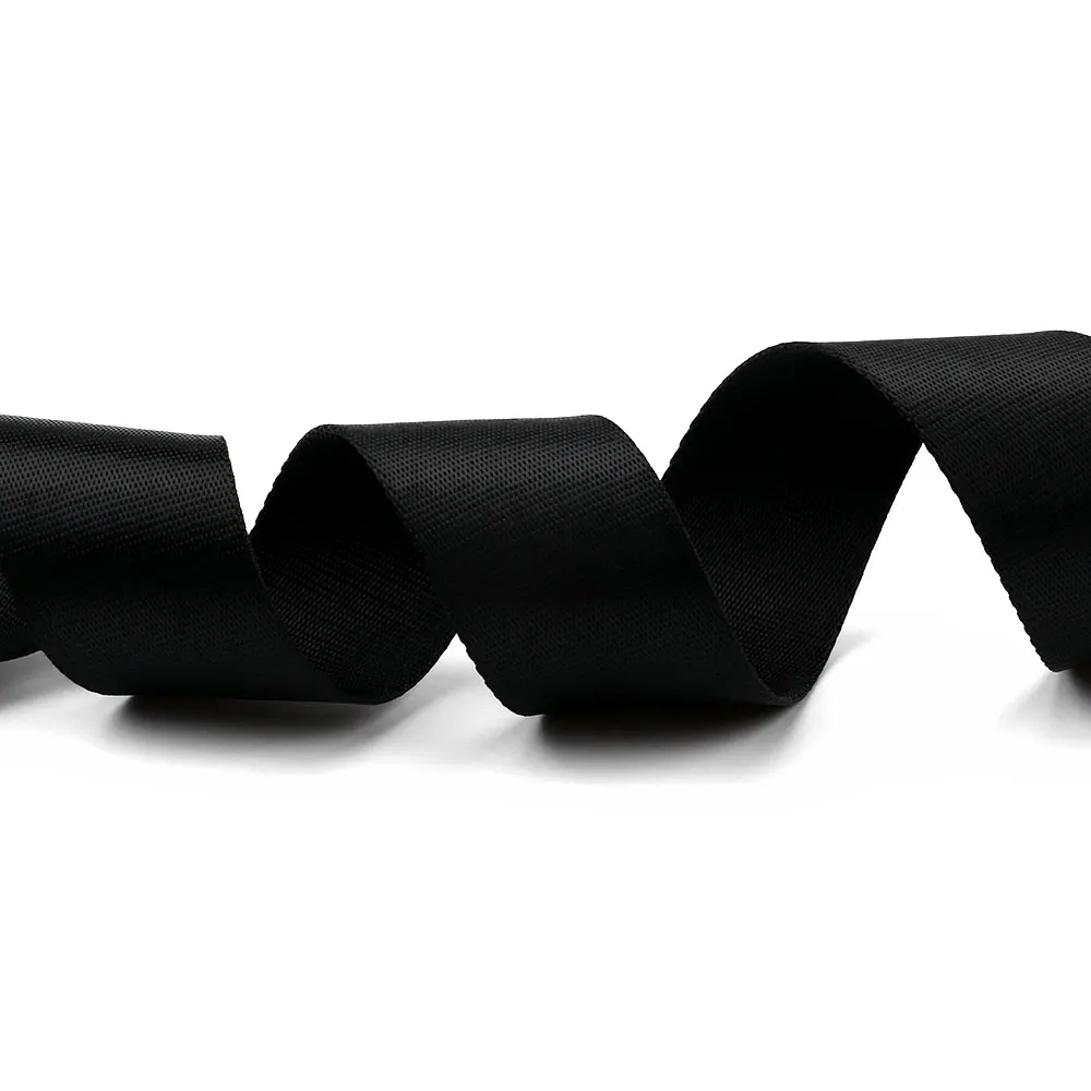 Customized Size 1.5 inch 2 inch Black High Quality Nylon Webbing for Bag Strap