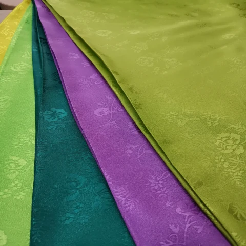 Chinese popular custom 100% polyester satin Jacquard  fabric for garment