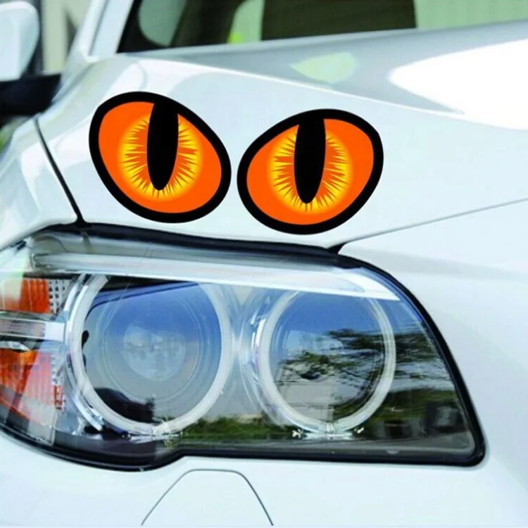 
Cat Eye Car Stickers For Rearview Mirror Peeking Funny Blocking Scratch Sticker Custom PVC reflective Car Decal Stickers 