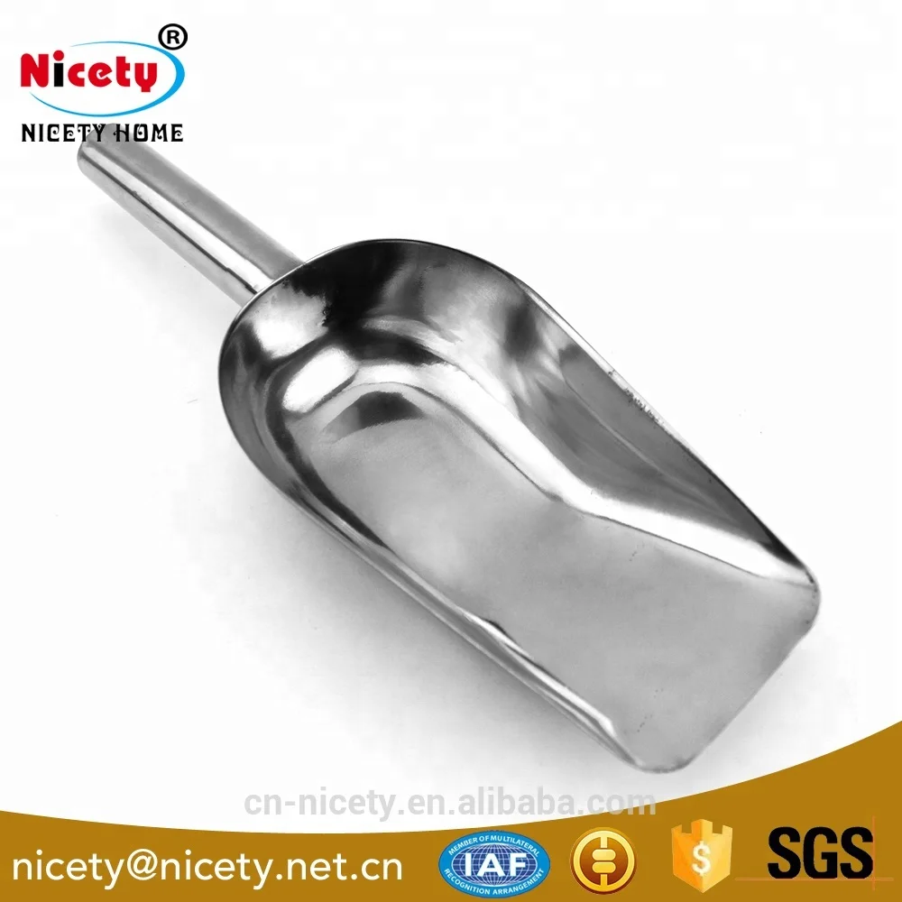 Wholesale mini size flat bottomed shovel stainless steel ice shovel scoop