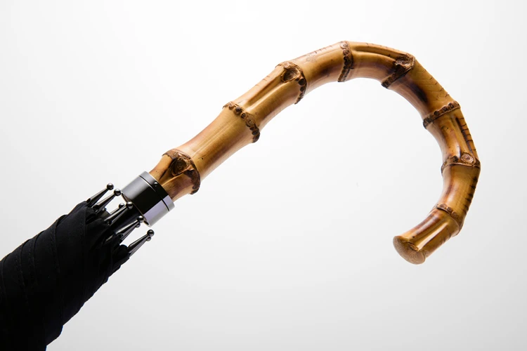 Luxury straight umbrella with bamboo handle