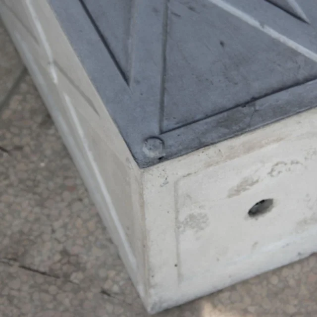 Square Fiberglass Cross Planter