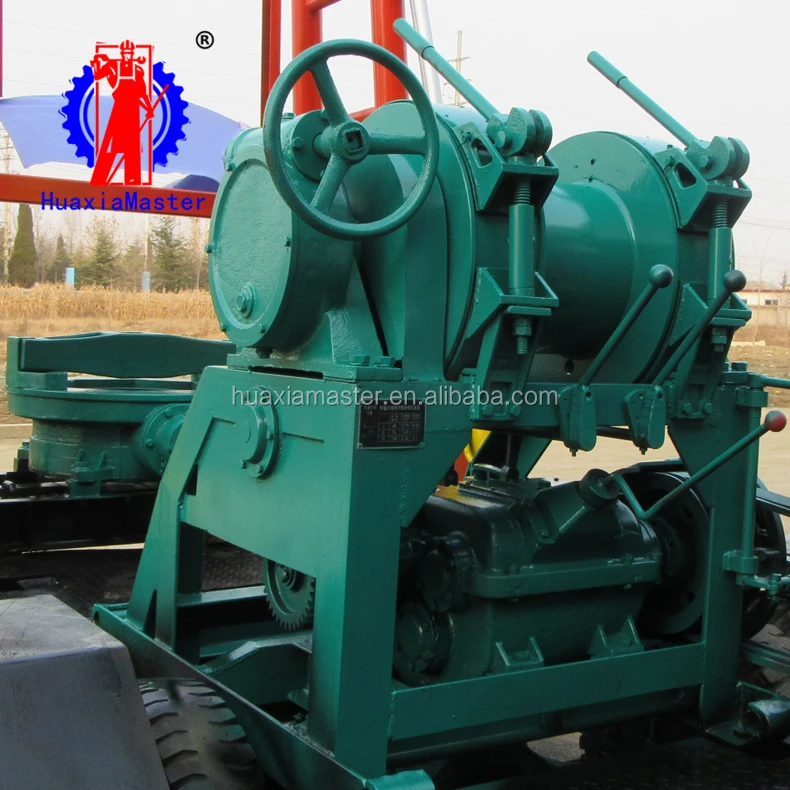 SPJ-1000 water well drilling rig adopts mechanical transmission and rotary table driving drilling tool to achieve footage