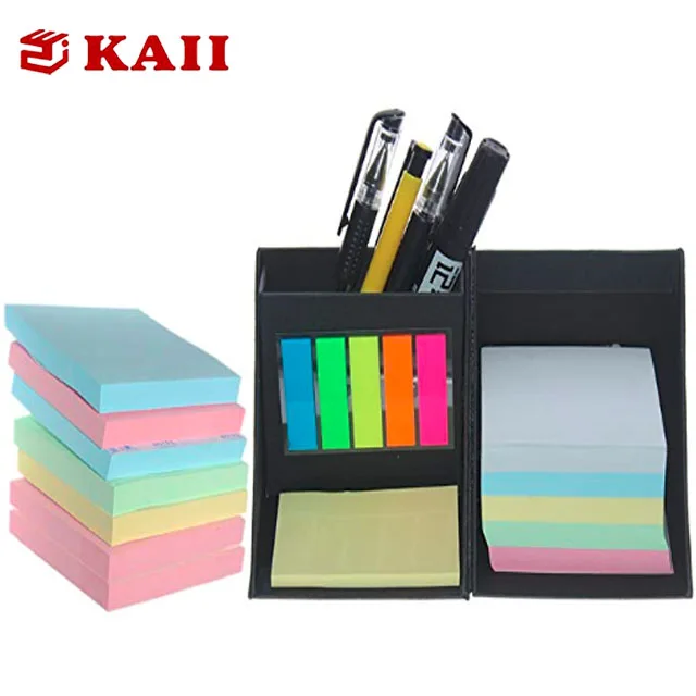
Promotional Gifts Sticky Note Memo Cube in Kraft Paper Box with Pen Holder 