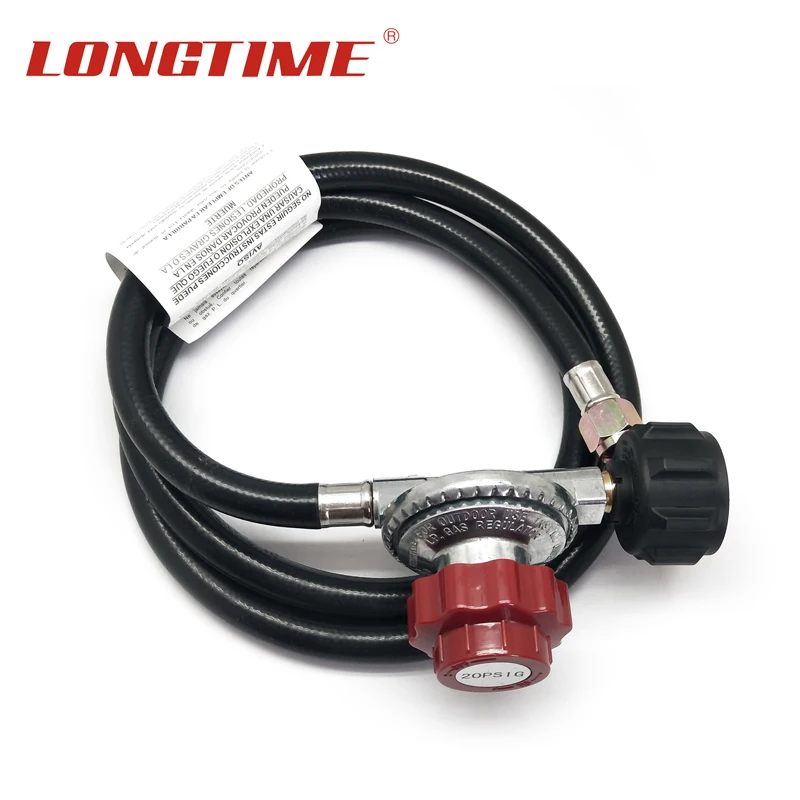 
LONGTIME 0-20 PSI BBQ Replacement LPG Pressure Regulator for Gas Grill with 4 FT Hose 