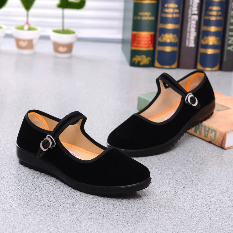 Элегантные церемониальные тканевые туфли на танкетке для работы в отеле старого Пекина