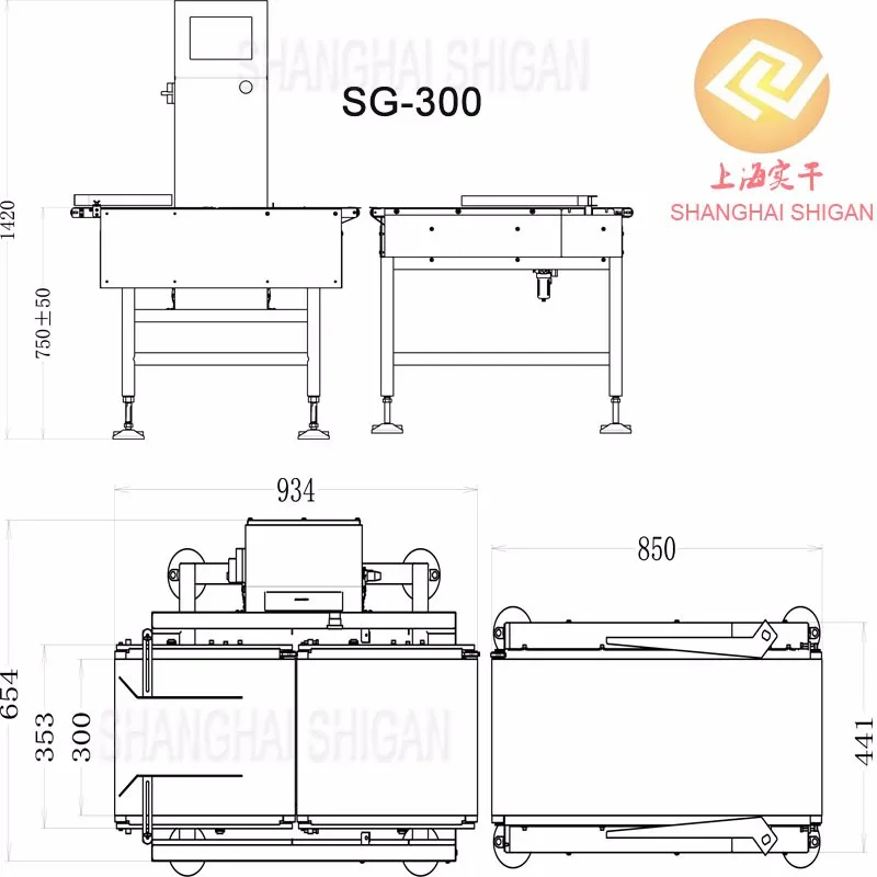 Chinese automatic digital weighing scale conveyor belt check weight machine