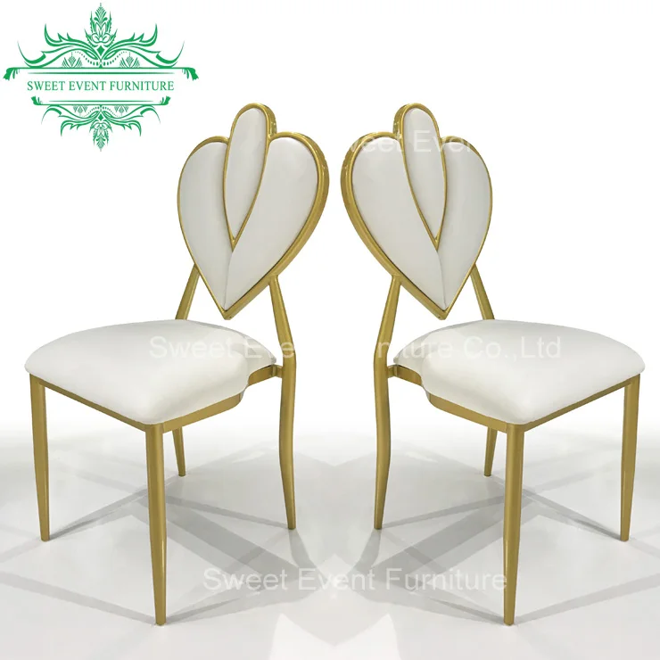 wholesale price aluminum chaise banquet hotel chair gold colour
