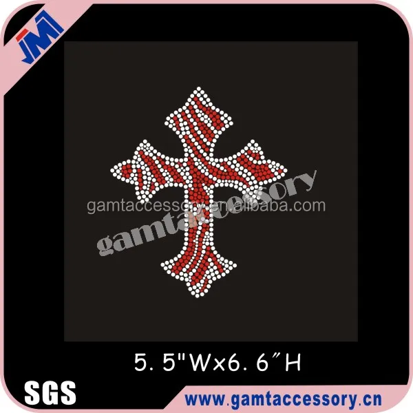 Wholesale Cross Crystal Rhinestone Transfer Iron on designs
