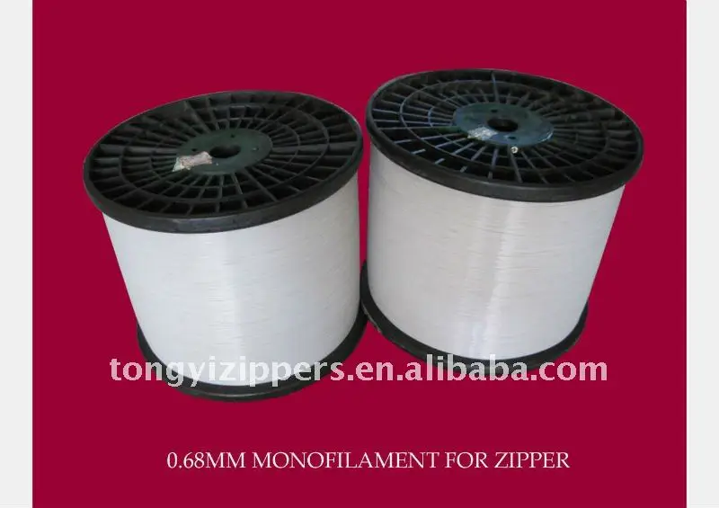 0,68 мм специальная Белая нейлоновая молния зубцы полиэфирная мононить