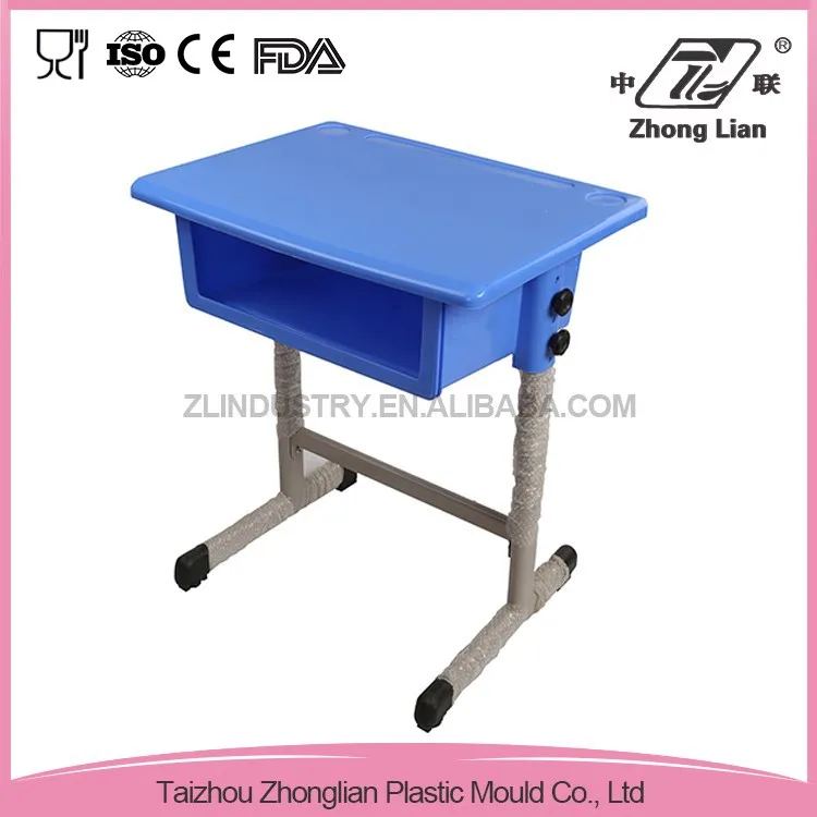 student study desk and chair China Factory Supplier manufacturer plastic adjustable single school furniture table