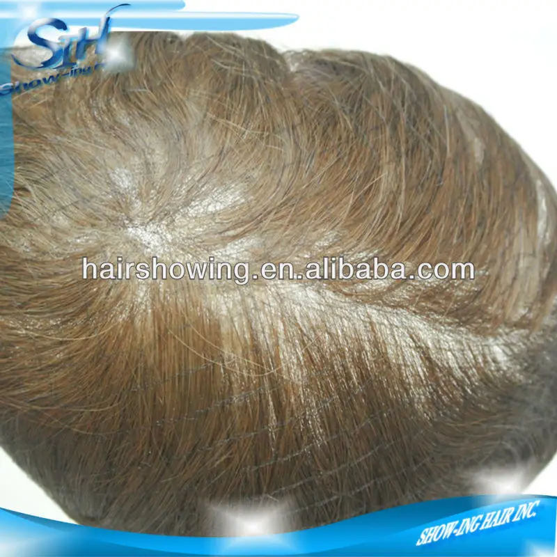 High quality light density human hair men hair system