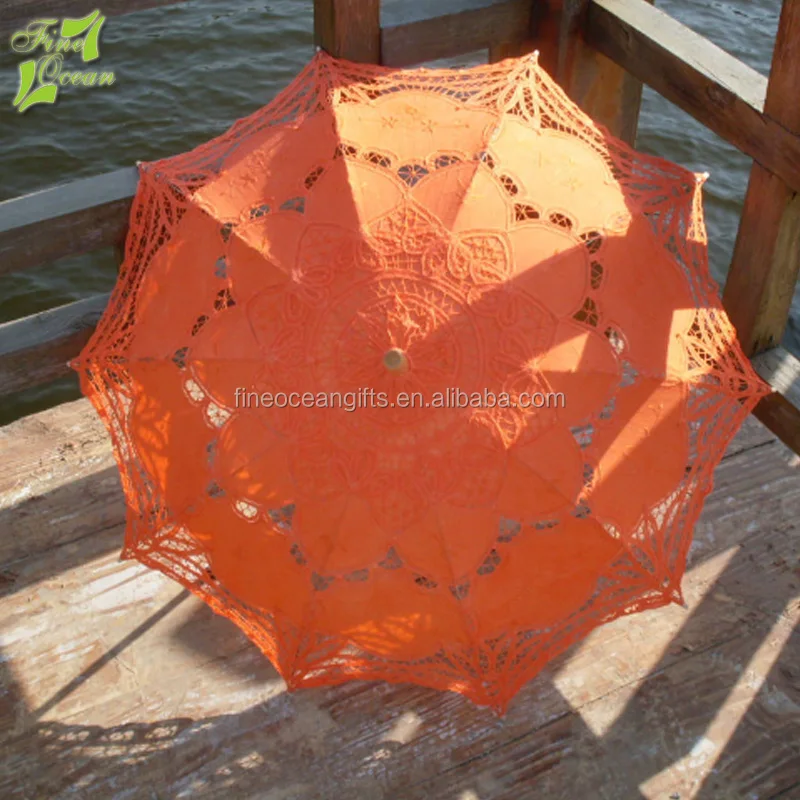 White chinese lace cheap italy souvenir gift deco favors wedding umbrella