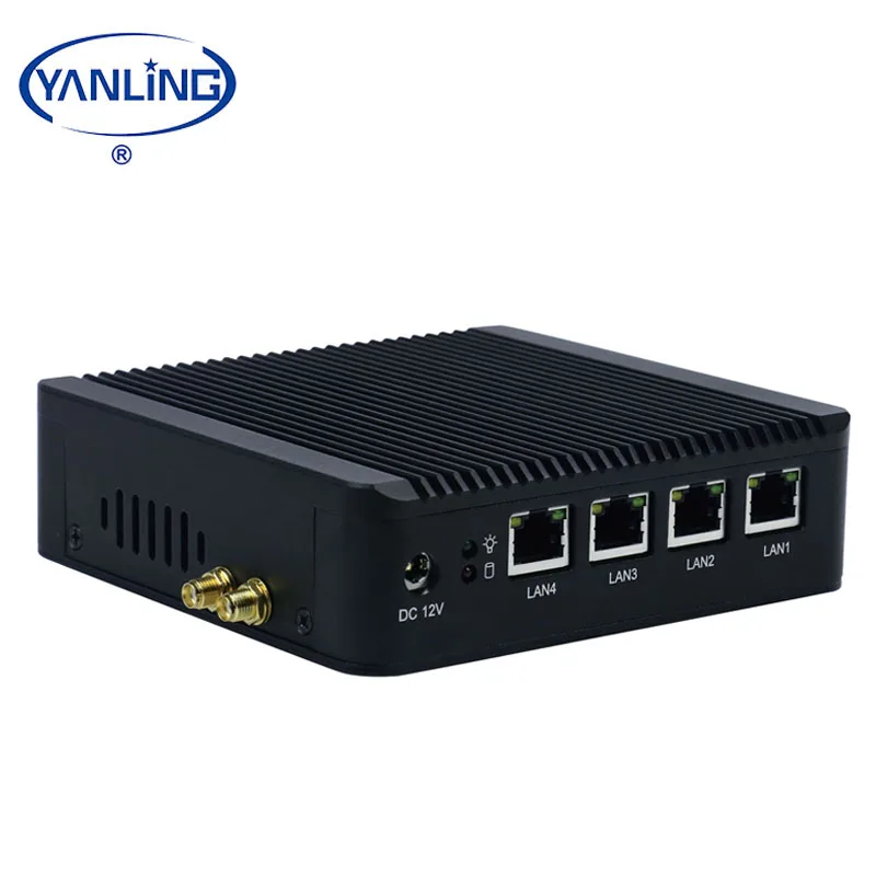 YanLing nano j1900 quad core 4 lan порт pfsense брандмауэр barebone с пассивным