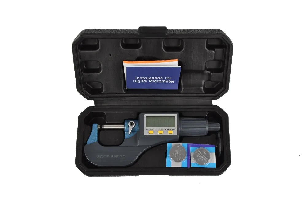 Цифровой микрометр Электронный с хромированным покрытием 0-25 мм 0 001