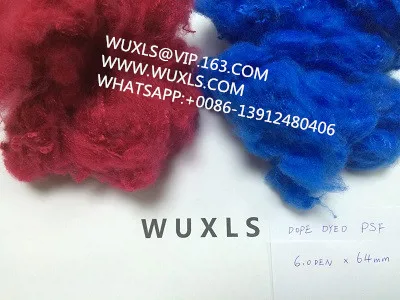 dope dyed colored polyester staple fiber psf fibre trilobal for needle punched non-woven fabric / GEO-textile / vortex spinning