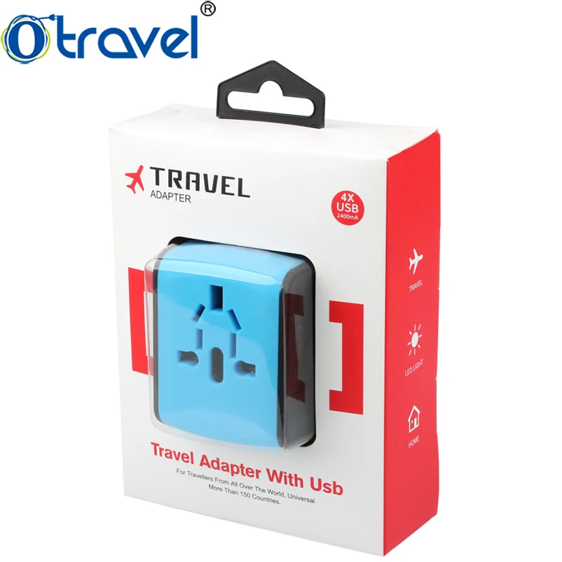 Otravel SL-199-3U-T 3USB Type-C 5V 3.4A Универсальный адаптер для путешествий с вилками EU UK US AUS