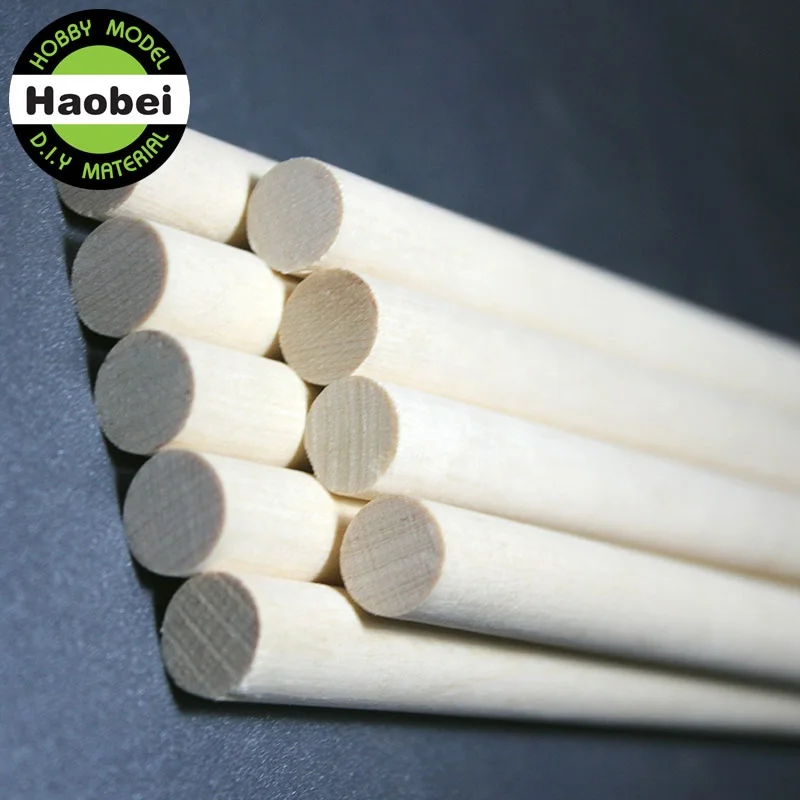Birch Wood Birch Dowel Round sticks for Model Material Aircraft hobby Craft Wood DIY Material China Factory