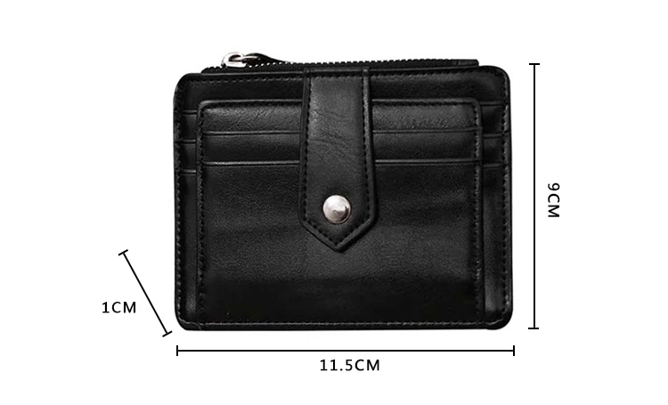 High quality pu leather designer mens i clip wallet durable stylish wallet for chain use free customize OEM service