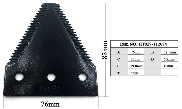 Combine harvester parts cutting blade for farm machine