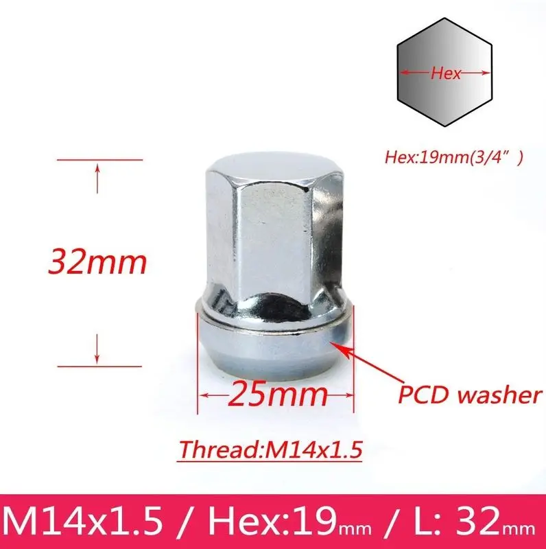 Durable Pcd Wheel Lug Nuts Floating Conic Head Washer