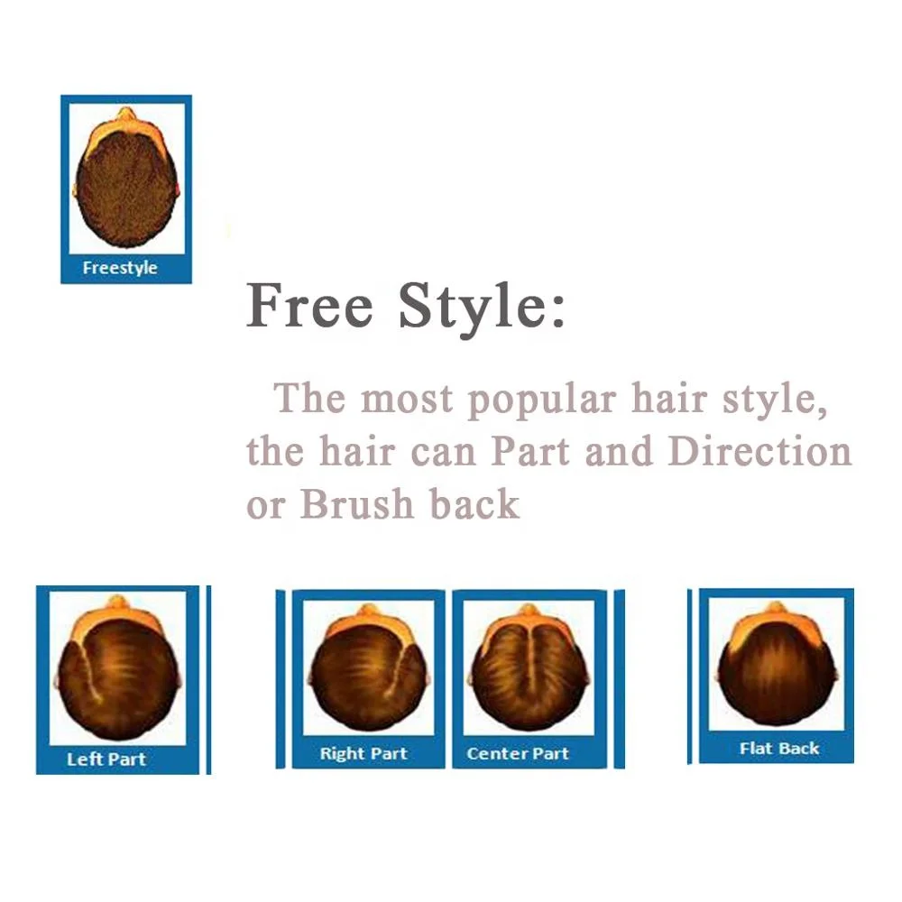 
All swiss lace stock mens hair piece toupee 