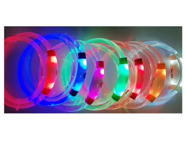 
waterproof led usb dog collar with pet led collar and wholesale dog collar 