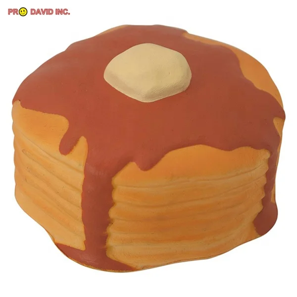 Soft Squishy PU stack of pancakes shaped foam toys stress ball giveaway gifts