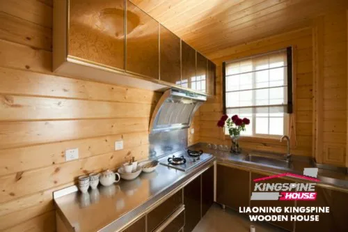 
New Design Log Cottage Prefab Wooden House Chinese Factory Export-oriented KPL-007 