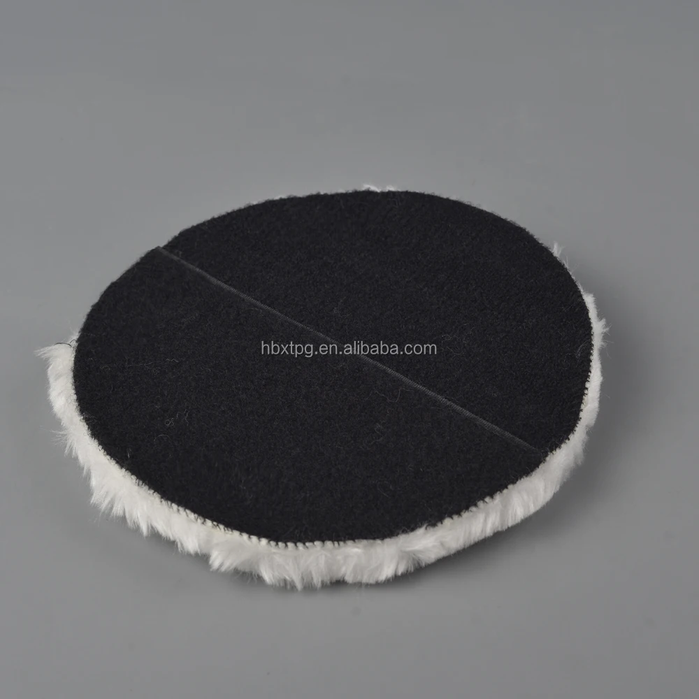 7 Inch 180 mm  Hook  and Loop type Woolen Polishing Pad for Auto Detailing Car Waxing
