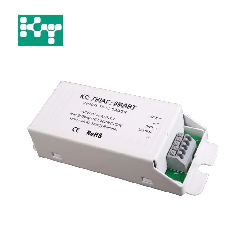 Аксессуары для освещения, радиочастотный приемник переменного тока, ТРИАК диммер 110-240 В, радиочастотный светодиодный контроллер