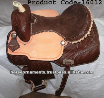 Best Quality DD Leather Western Leather Saddle High quality leather western saddle Tan Natural Black Brown Havana D brown Colors