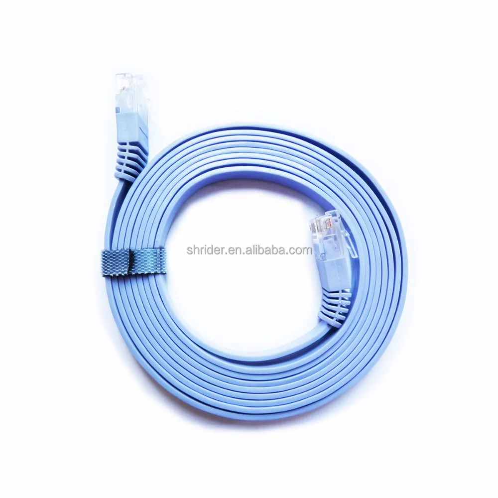 8-pin сети Ethernet кабель Cat6 плоский 3ft синий, экранированный (STP) сетевой кабель Cat 6 плоский кабель