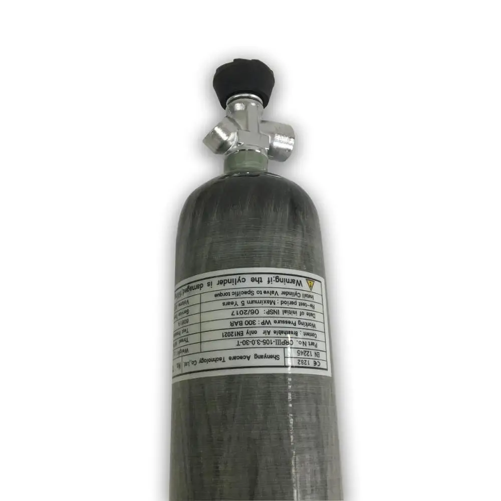 3L Carbon Fiber Cylinder Composite Gas Cylinder High Pressure Gas Cylinder with Valve