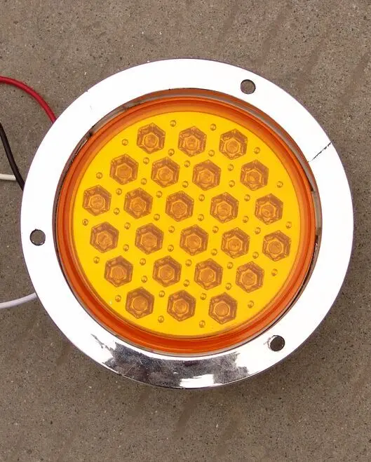 new round led tail lamp with metal frame