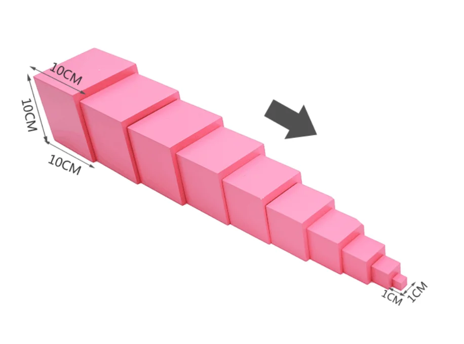 Tiger Montessori Beechwood Pink Tower Educational Toys for Kids