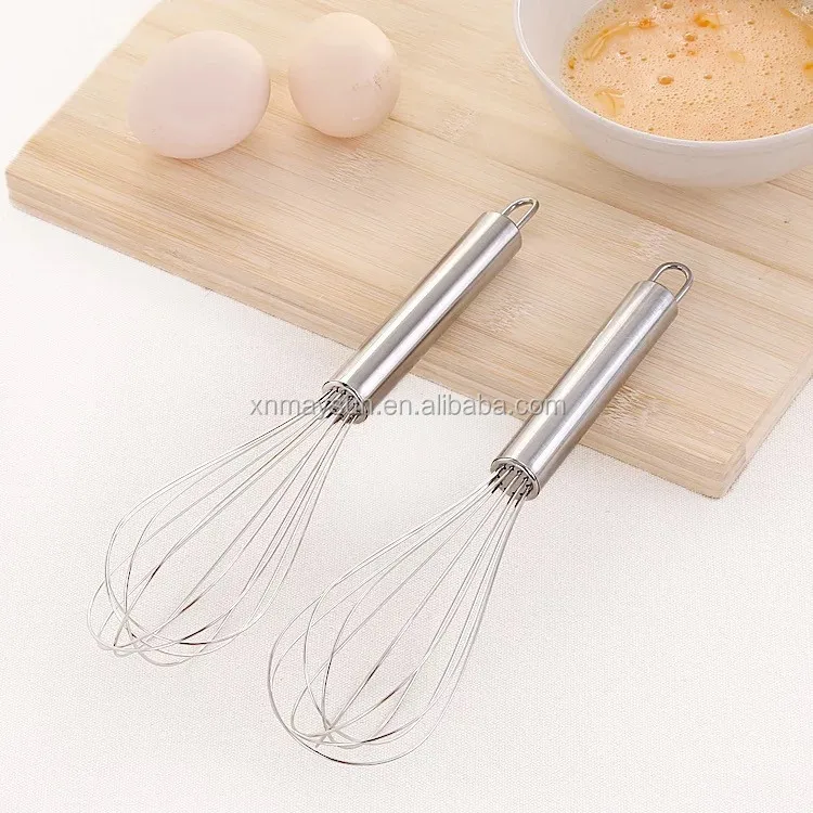 Red & Bule & Green Silicone/Stainless steel Balloon Whisk Set Wire Heat Resistant Egg Whisk