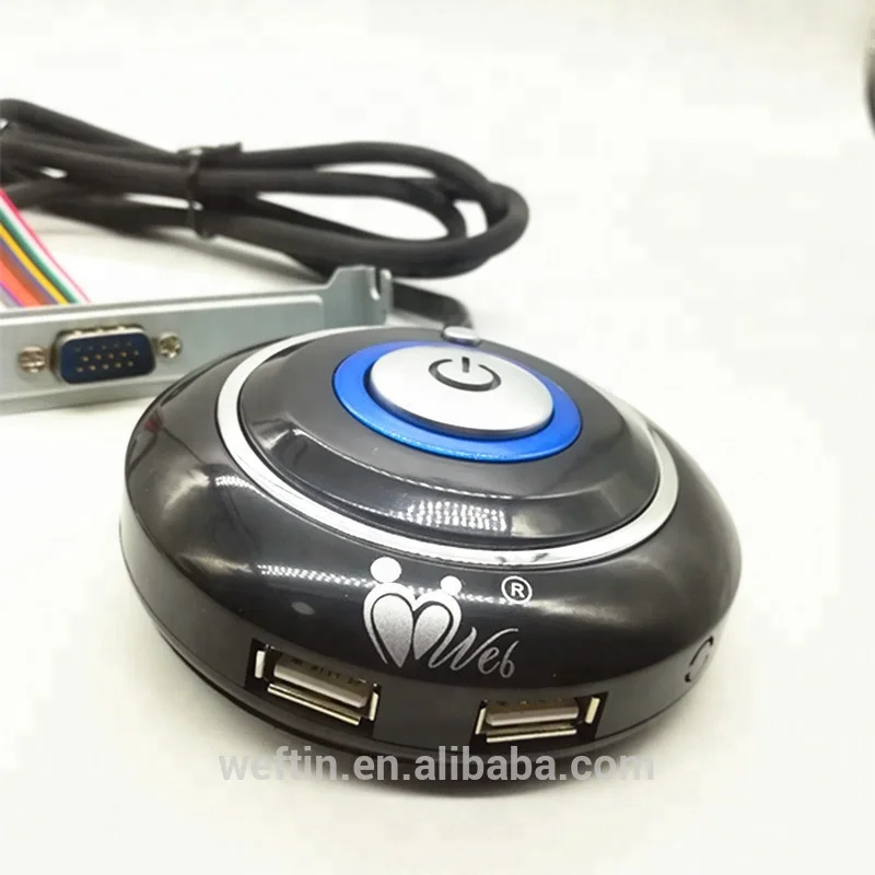 Best seller Desktop computer push button switch power on/off Reset HDD USB extender power button