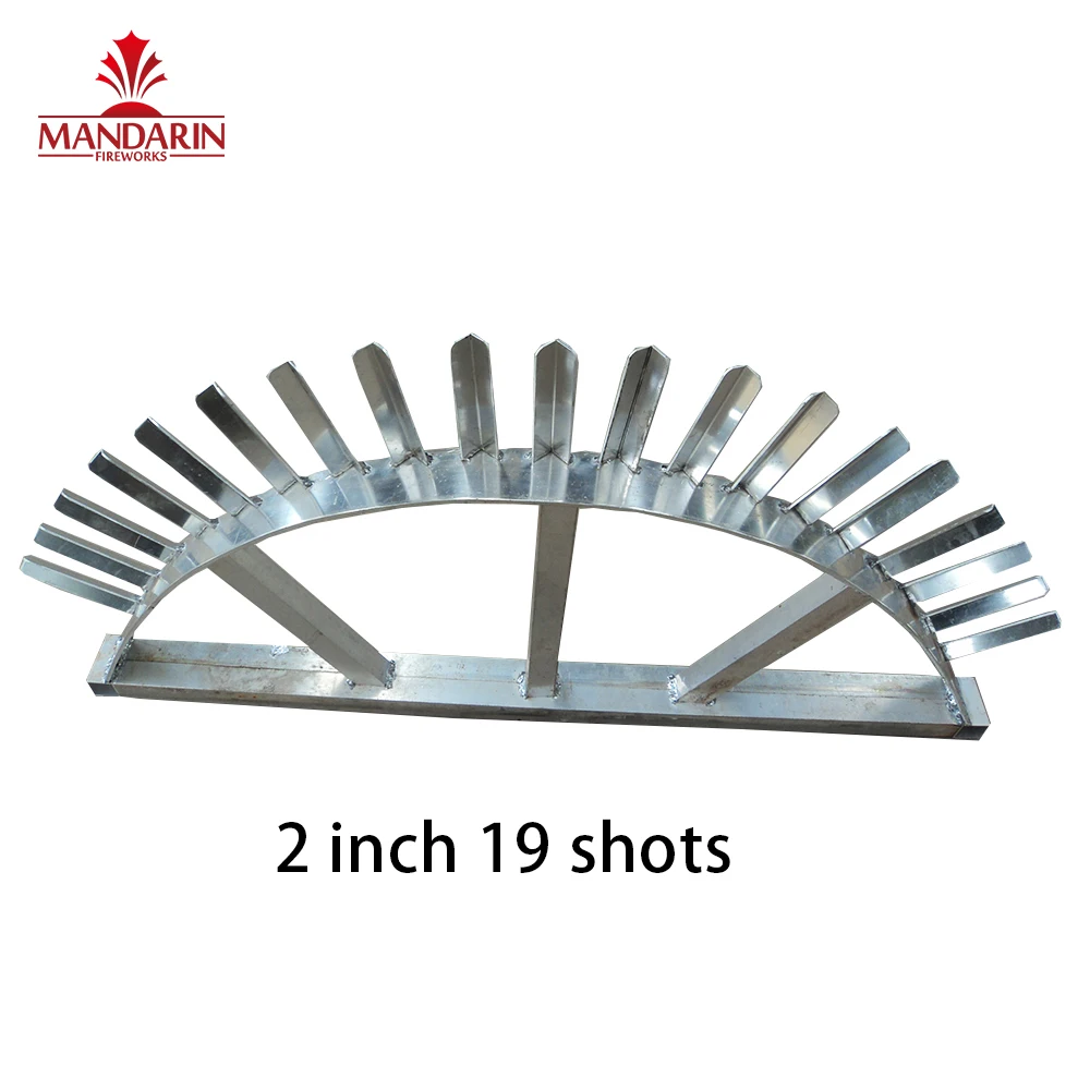 Low Price 2'19" Single Shots Moon Shape Adjustable Aluminum Alloy Metal Shot Row Fireworks Rack