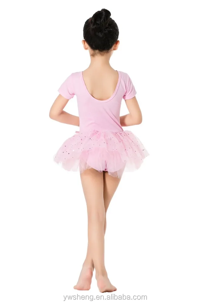Wholesale Baby Girls Gymnastics Leotard Classic Dance Short Sleeve Ballet Tutu Dress