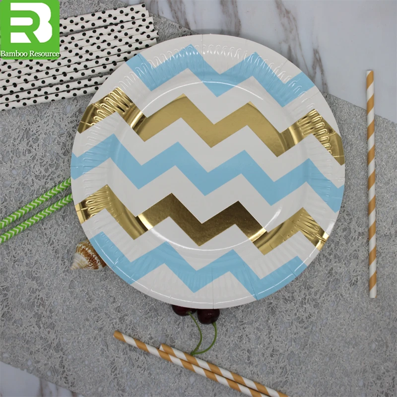 Plate disposable_PE Coated Custom Paper plates_ Paper party plate