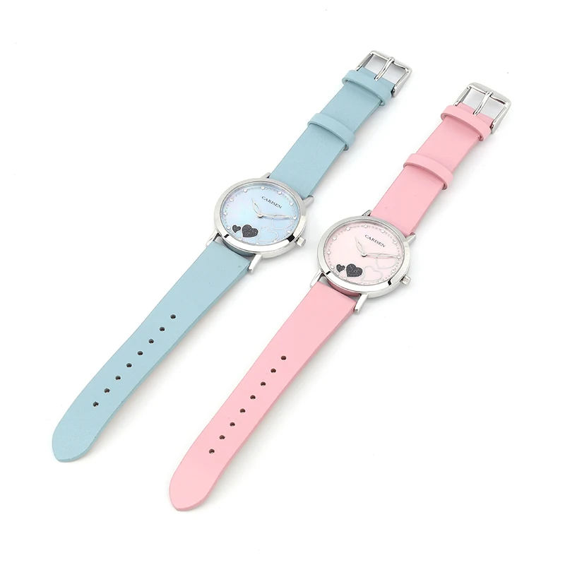 Current female watch wholesale genuine leather stainless steel luxury ladies quartz watches producer