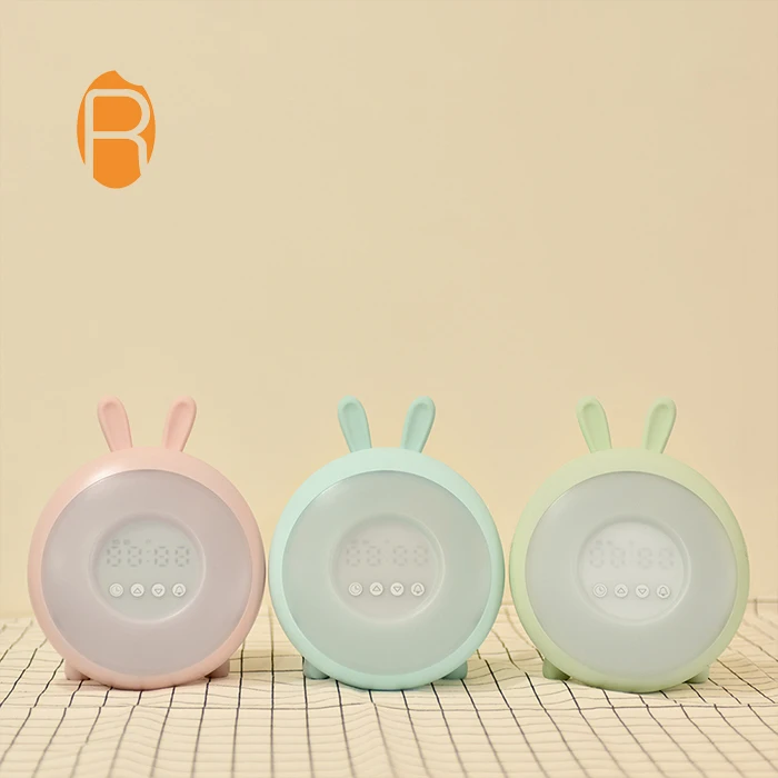 
High quality home bedside desk led wireless cute smart digital alarm clock 