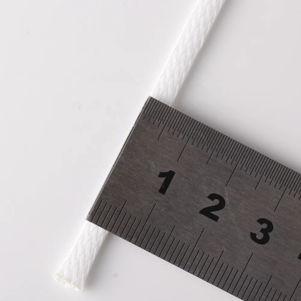 4MM White Braided Sleeve for Wires Protection