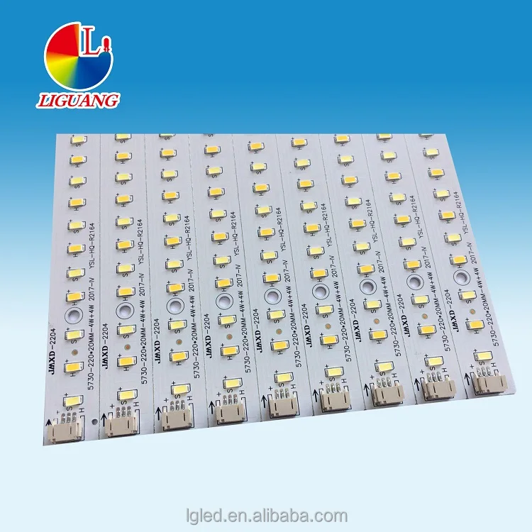 wholesale double color high quality aluminum tube pcb board with SMD 5730 LED chip